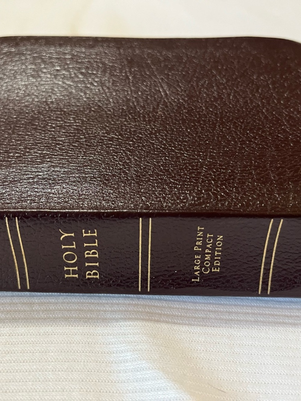 KJV Holy Bible Holman Publishing Large Print Compact Brown Leather Vintage VTG